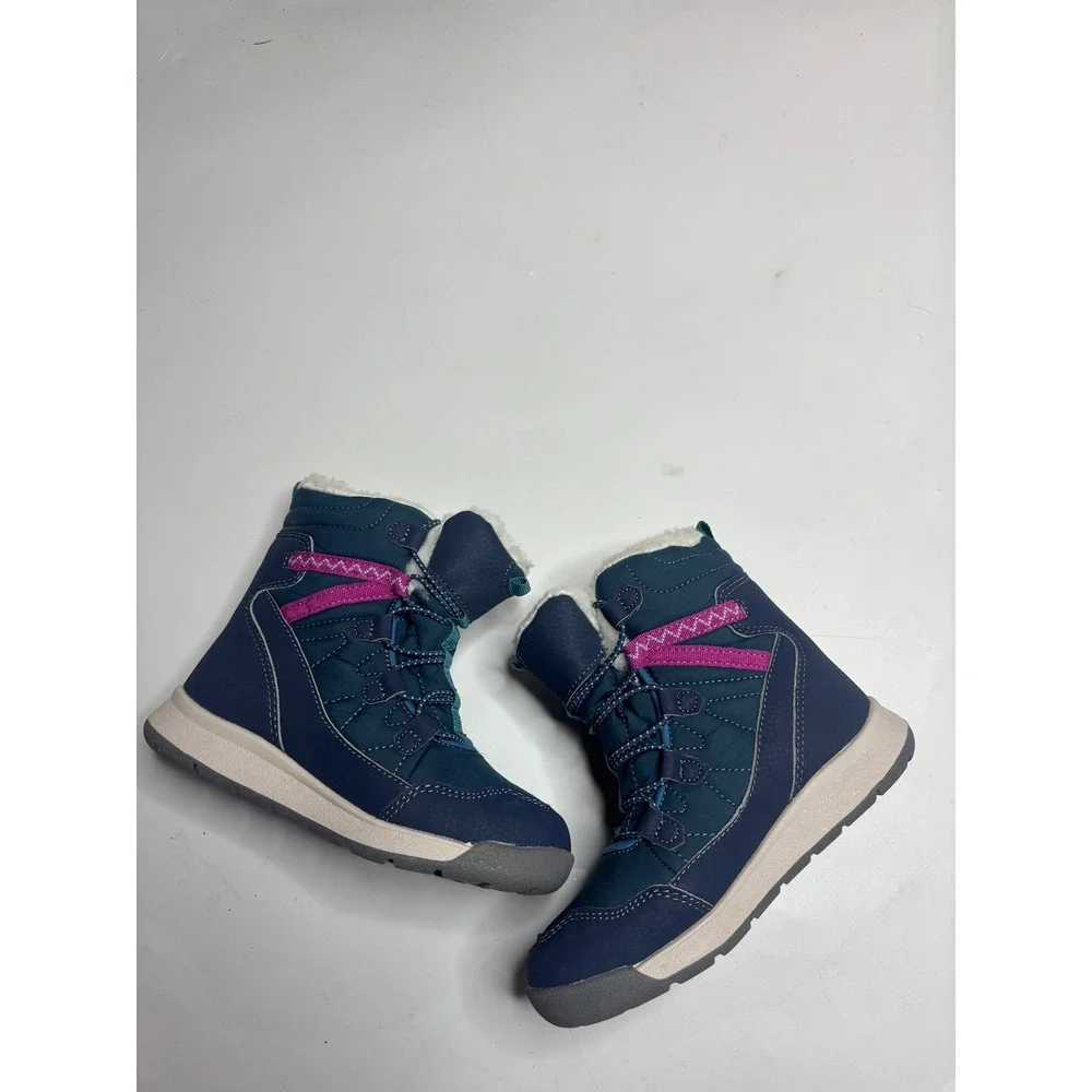 Merrell Snow Quest Lite 2.0 Waterproof Winter Boots Navy Pink Kids Size 11M